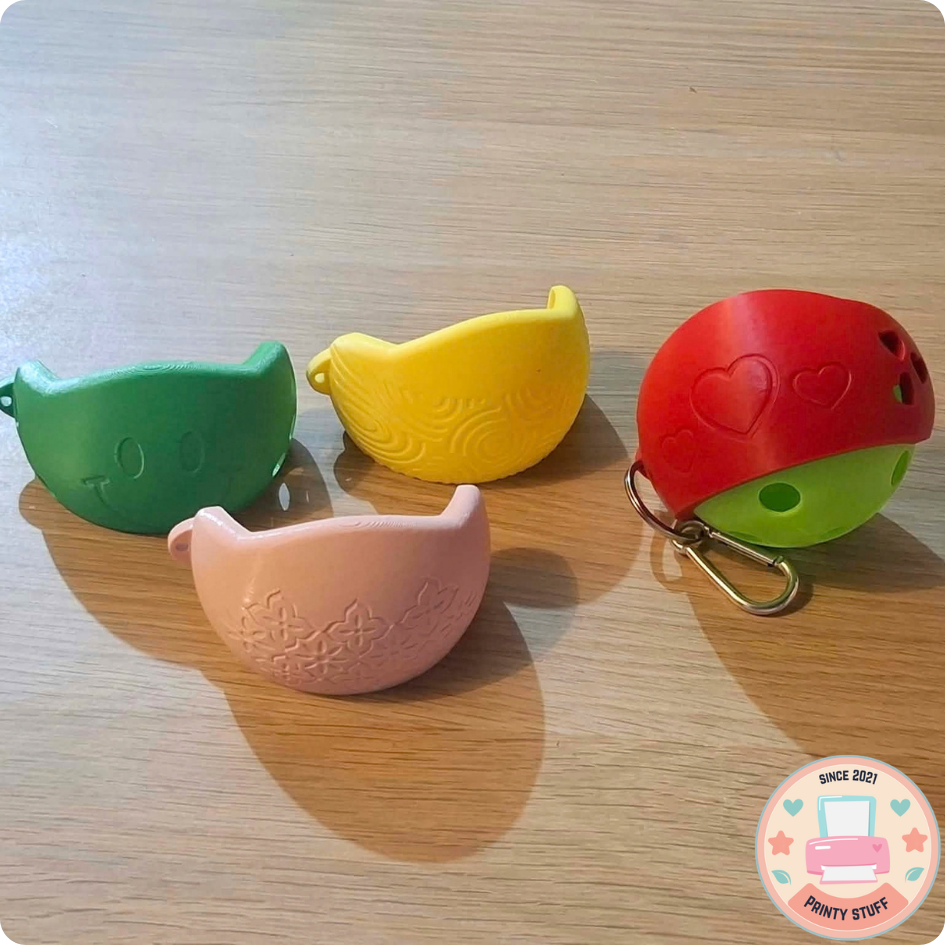 Pickleball Ball Holder with Keychain Version 2