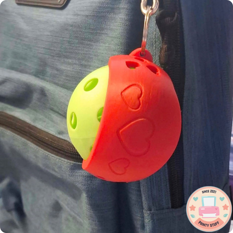 Pickleball Ball Holder with Keychain Version 2