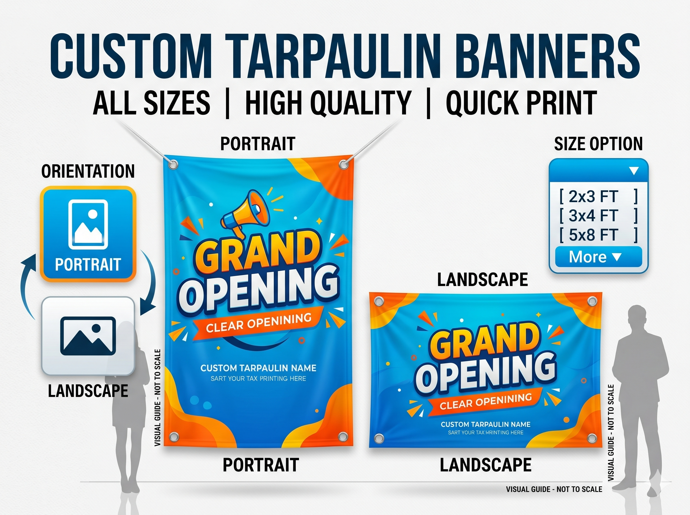Custom Tarpaulin Banner Printing (All Sizes - Landscape & Portrait)