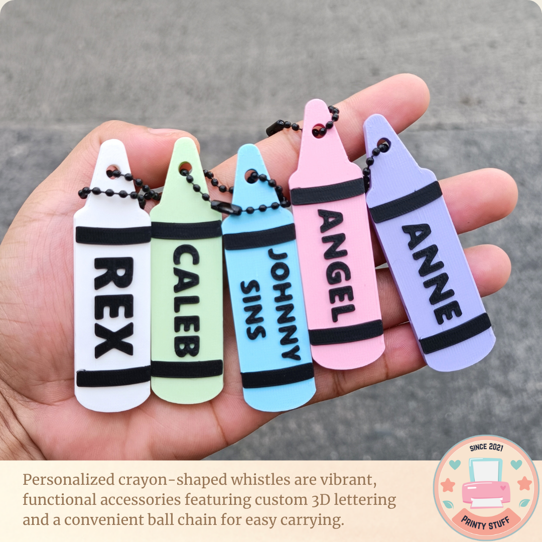 Personalized Crayon-Shaped Whistle with Name