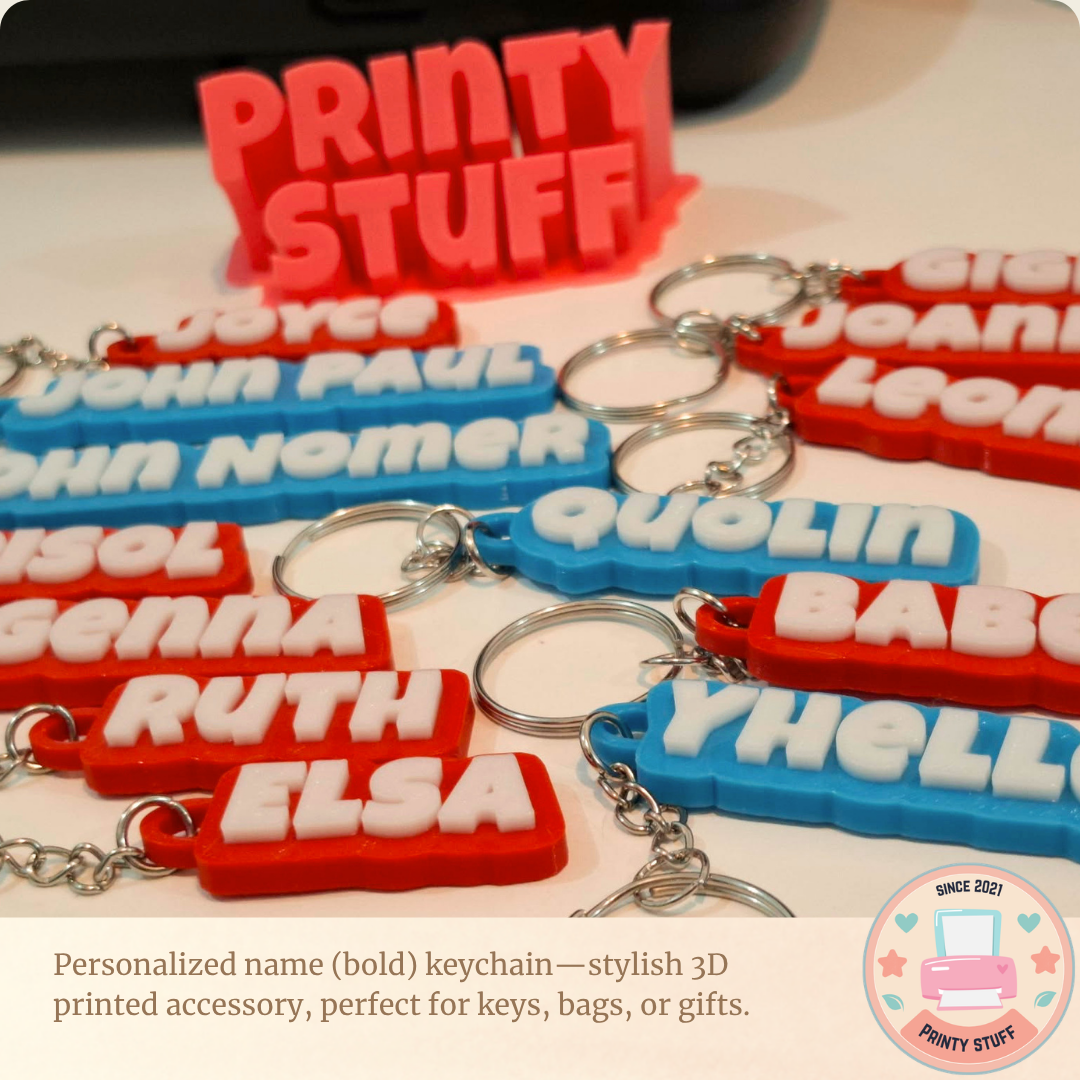 Personalized Keychain Name (Bold)