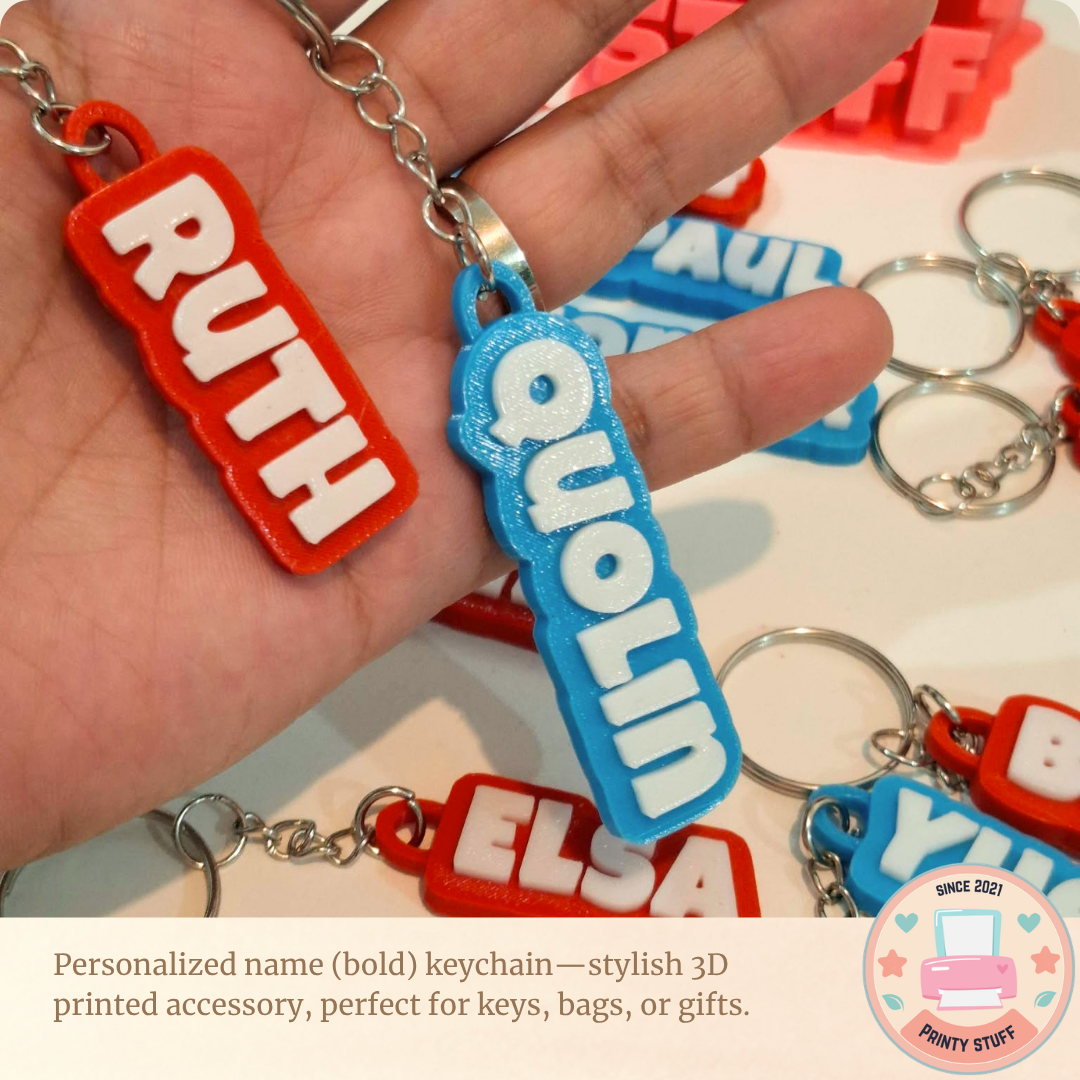 Personalized Keychain Name (Bold)