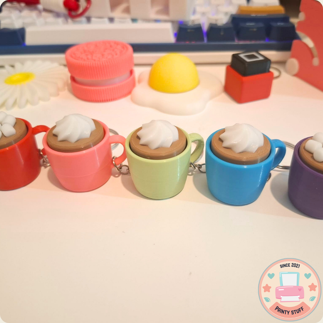 Chocolate Mug Clicker Keychain