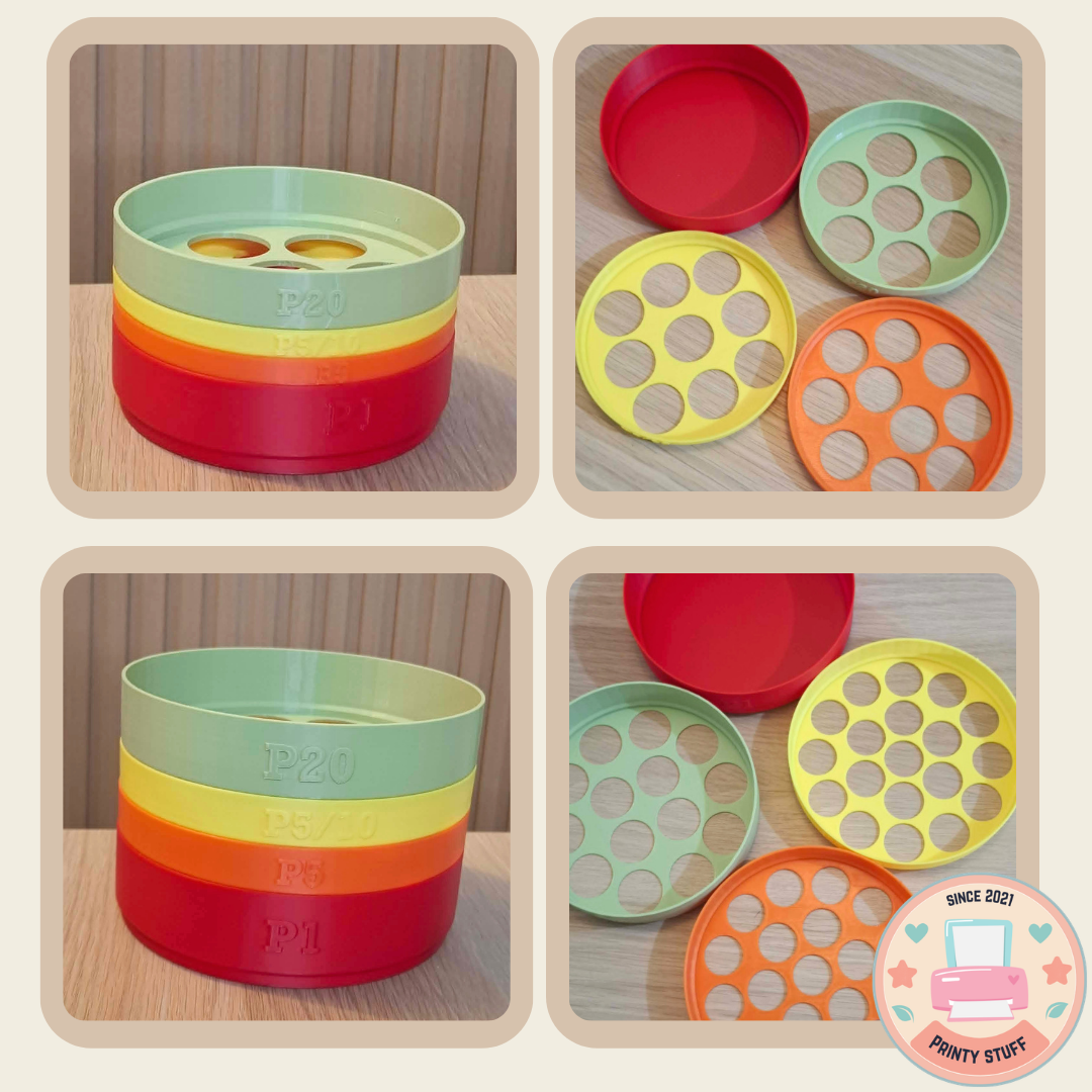 Stackable Philippine Coin Sorter / Organizer (Small & Big Sizes)