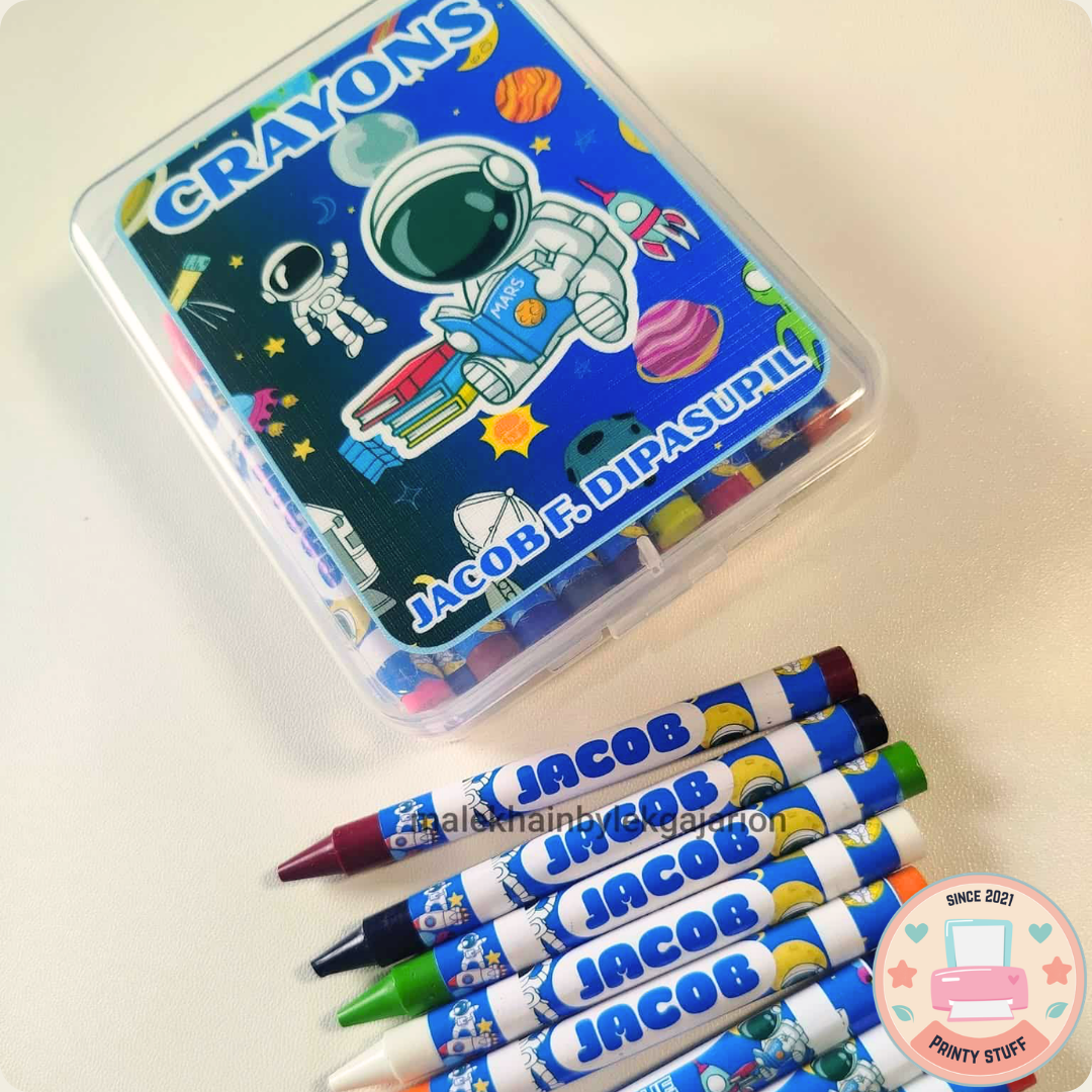 Personalized Crayon Case + Crayon Wrap (24pcs Colors)