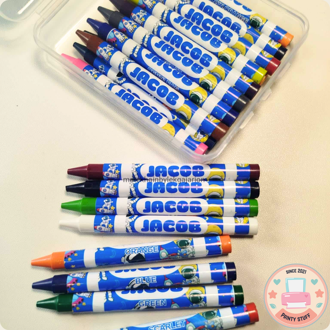 Personalized Crayon Case + Crayon Wrap (24pcs Colors)