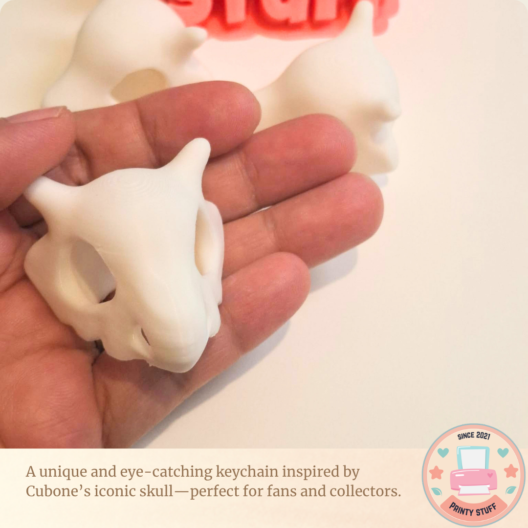 Cubone Skull Pokemon Keychain