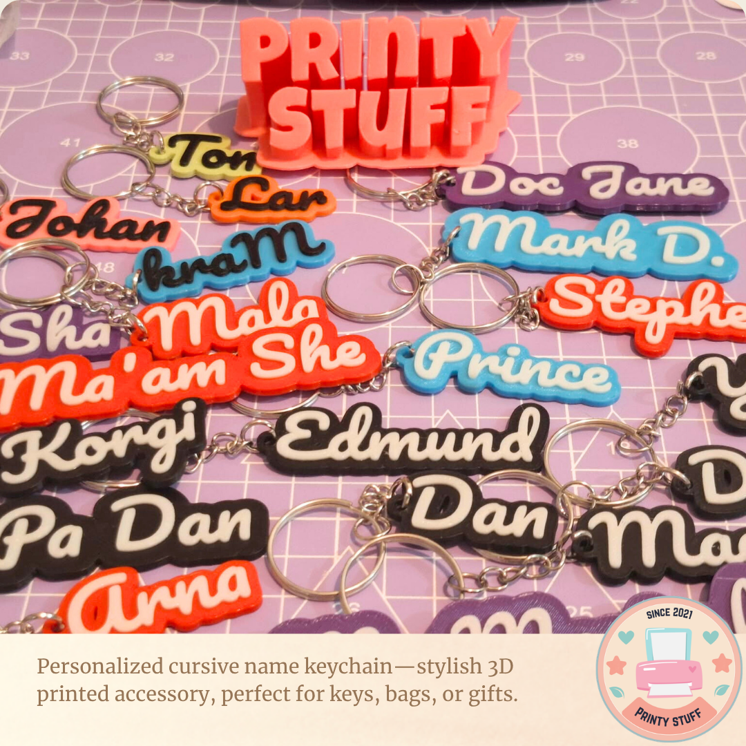 Personalized Keychain Name (Cursive)