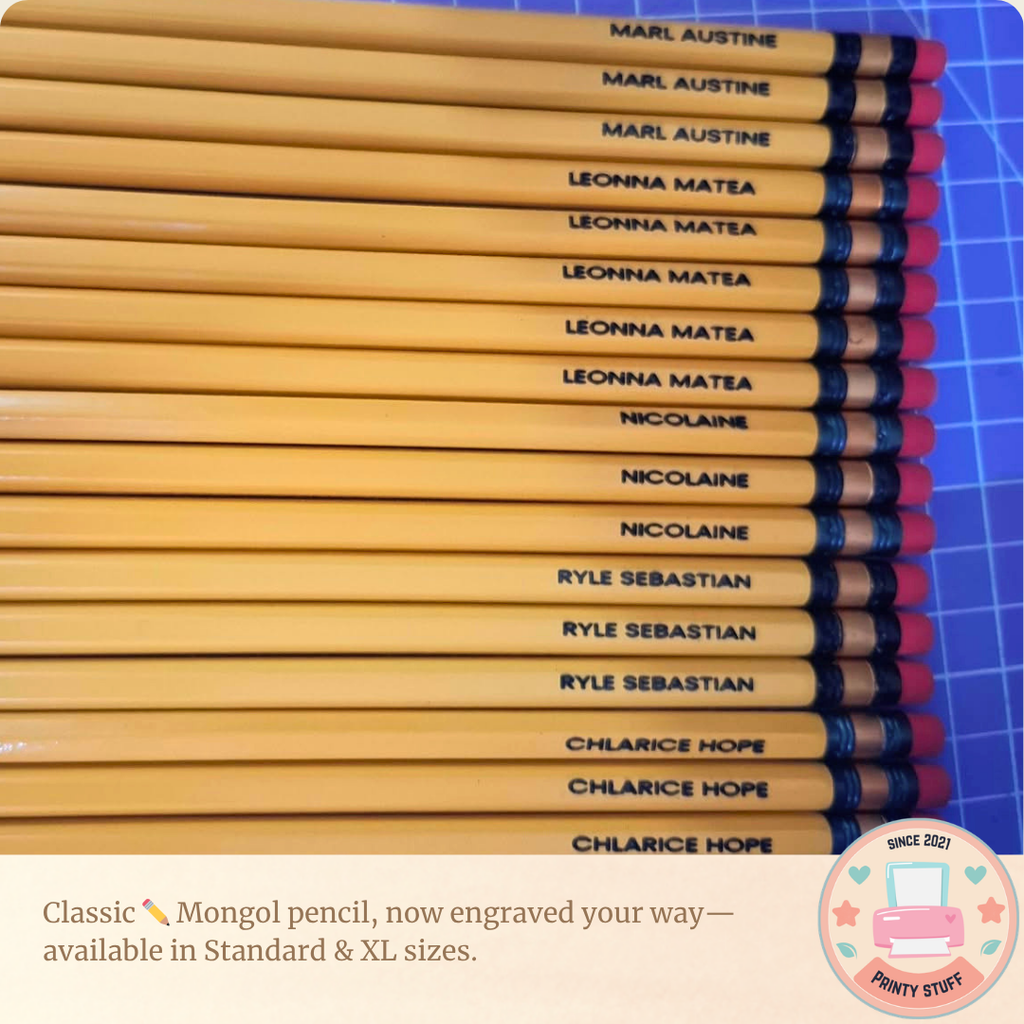 Personalized Engraved Pencil Mongol