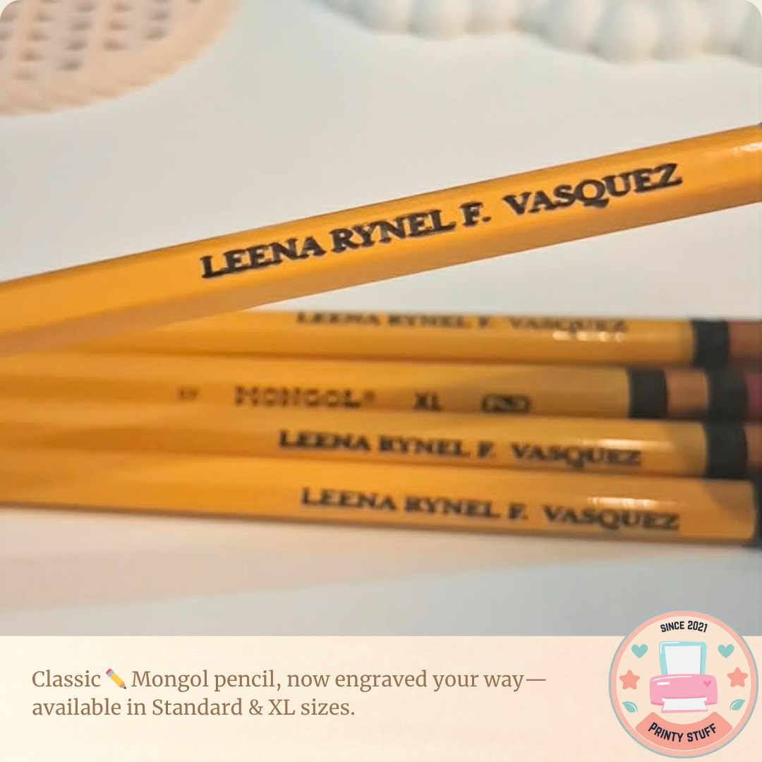 Personalized Engraved Pencil Mongol