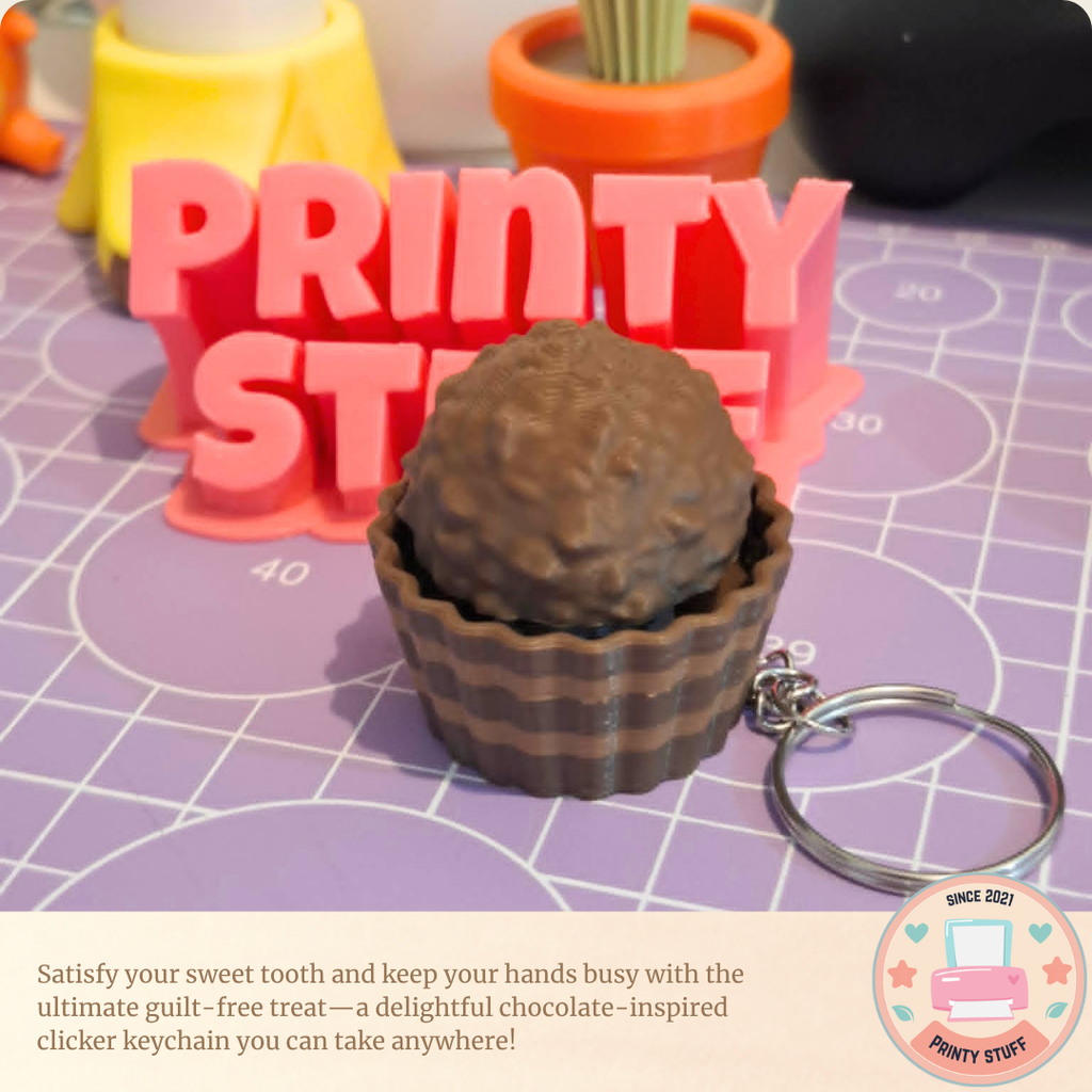 Ferrero Rocher Chocolate Clicker Keychain