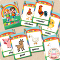 Down on the Farm: Farm Animal Learning Flashcards