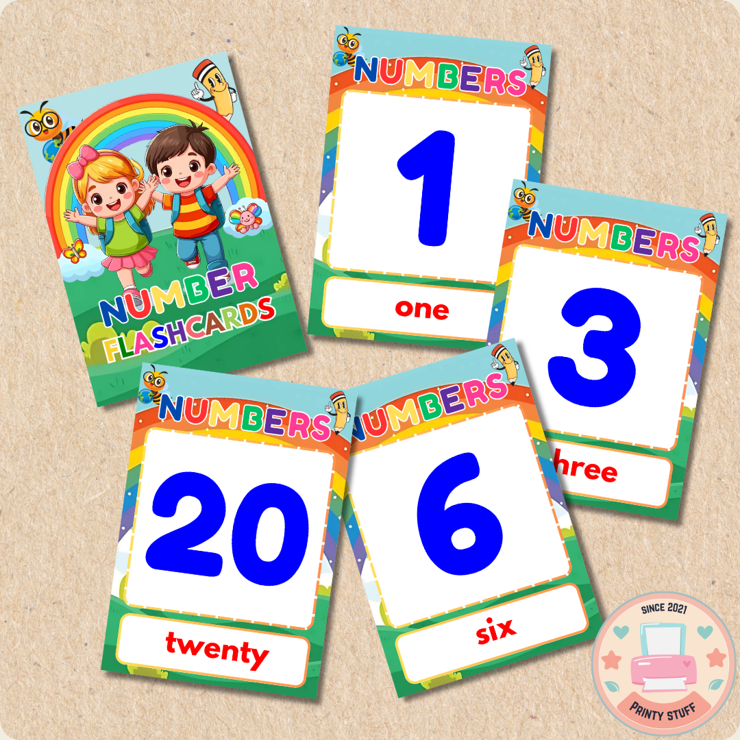 Count and Learn: Numbers 1 to 20 Learning Flashcards