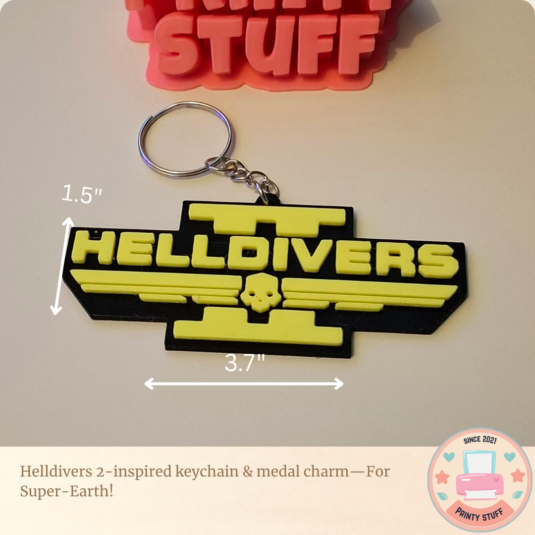 Helldivers II Keychain & Medal Charm – “For Super-Earth!”