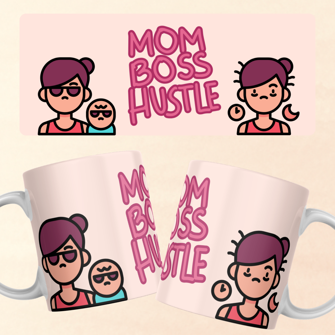 Empowering "Mom Boss Hustle" Mug