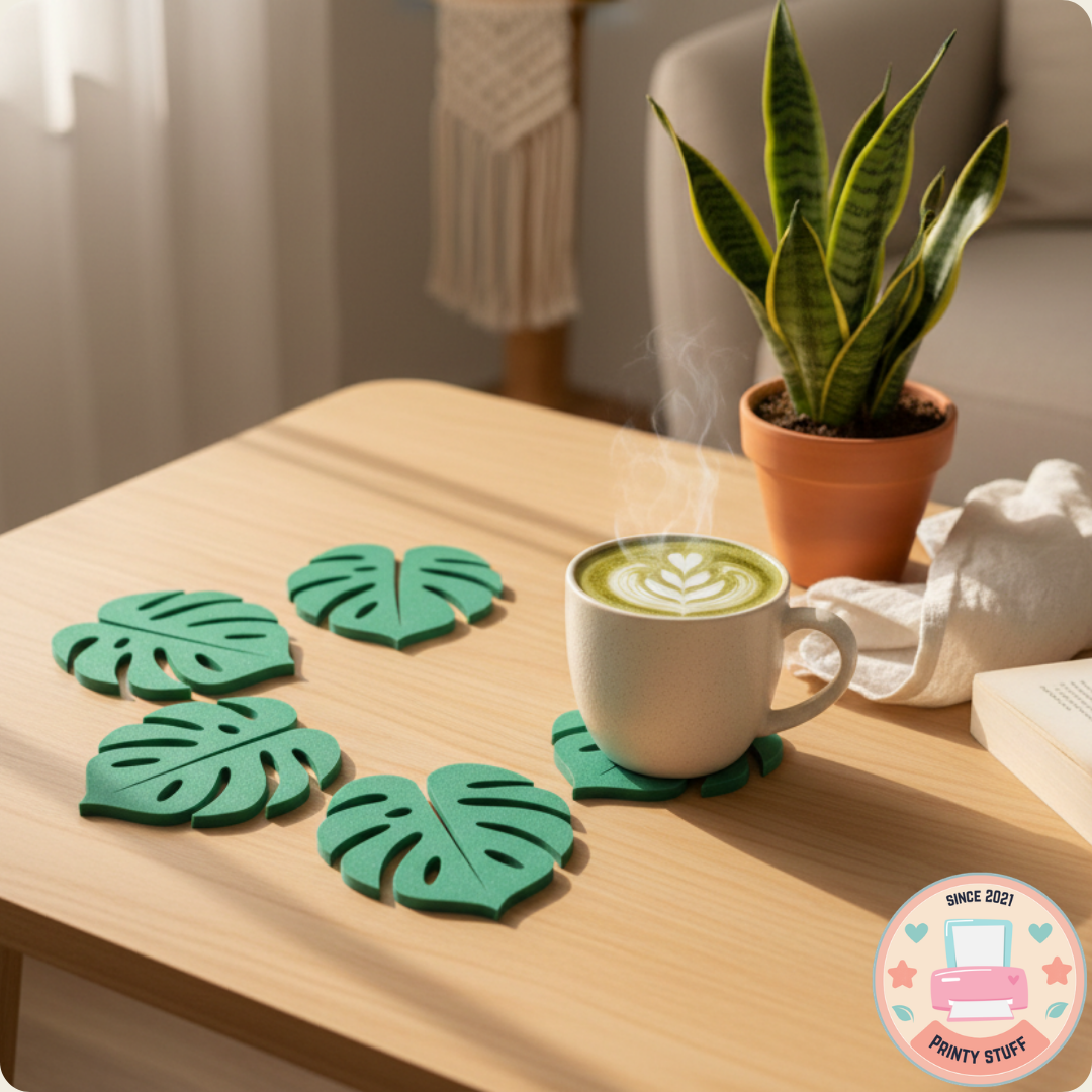 Monstera Leaf Coaster Set Plant (6pcs)