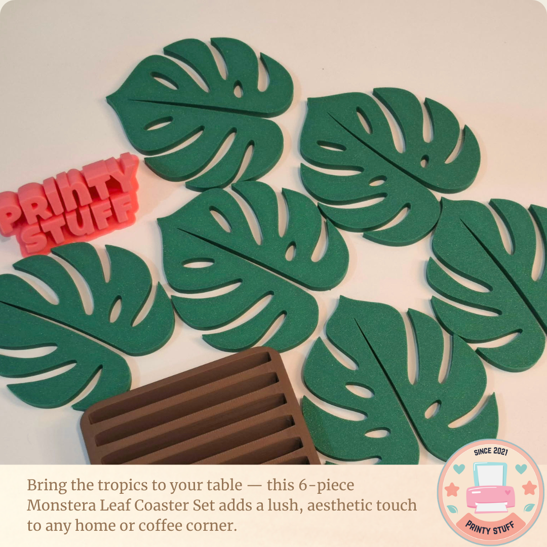 Monstera Leaf Coaster Set Plant (6pcs)