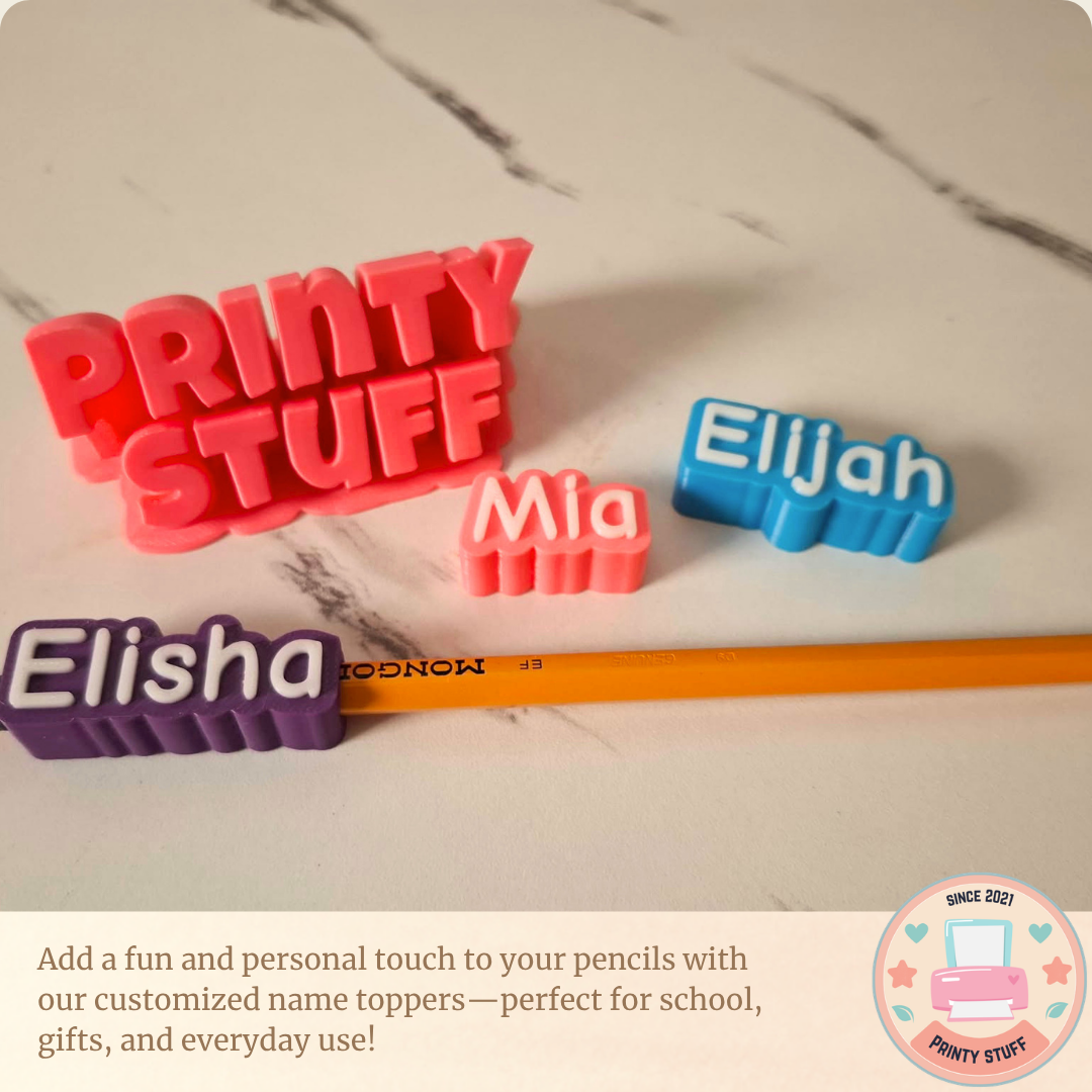 Personalized Pencil Name Topper