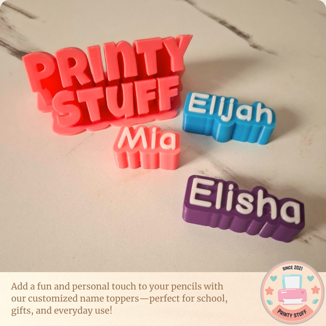 Personalized Pencil Name Topper