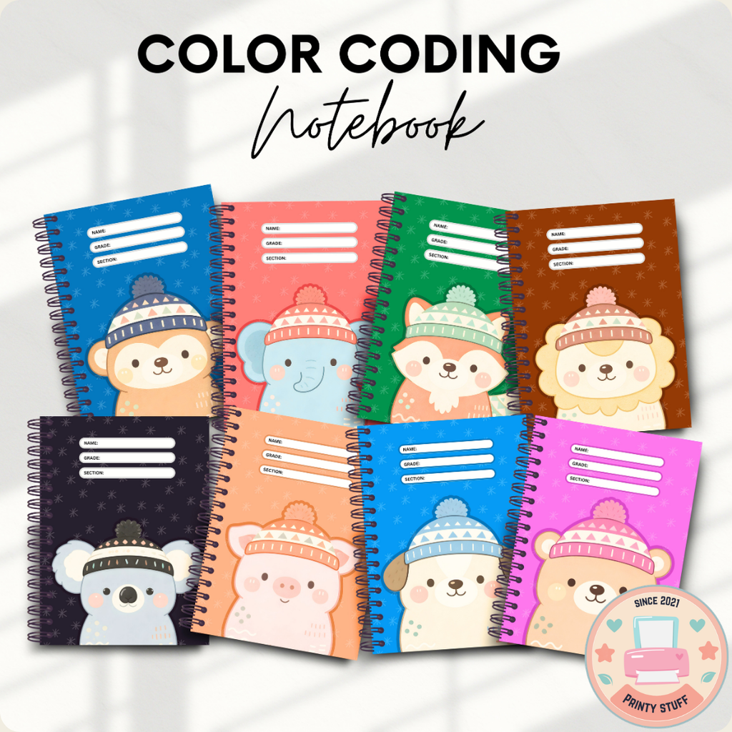Color Coding Animal Notebook Series