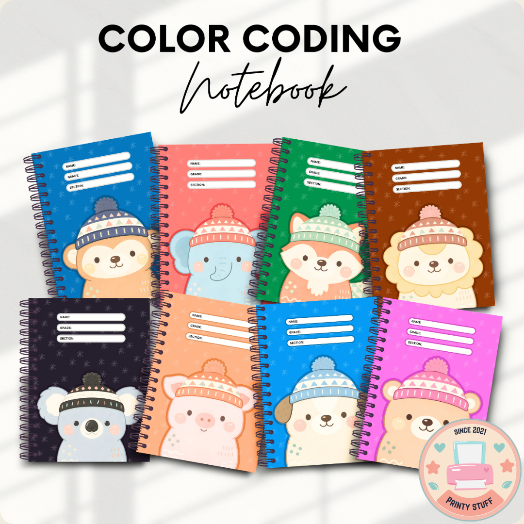 Color Coding Animal Notebook Series