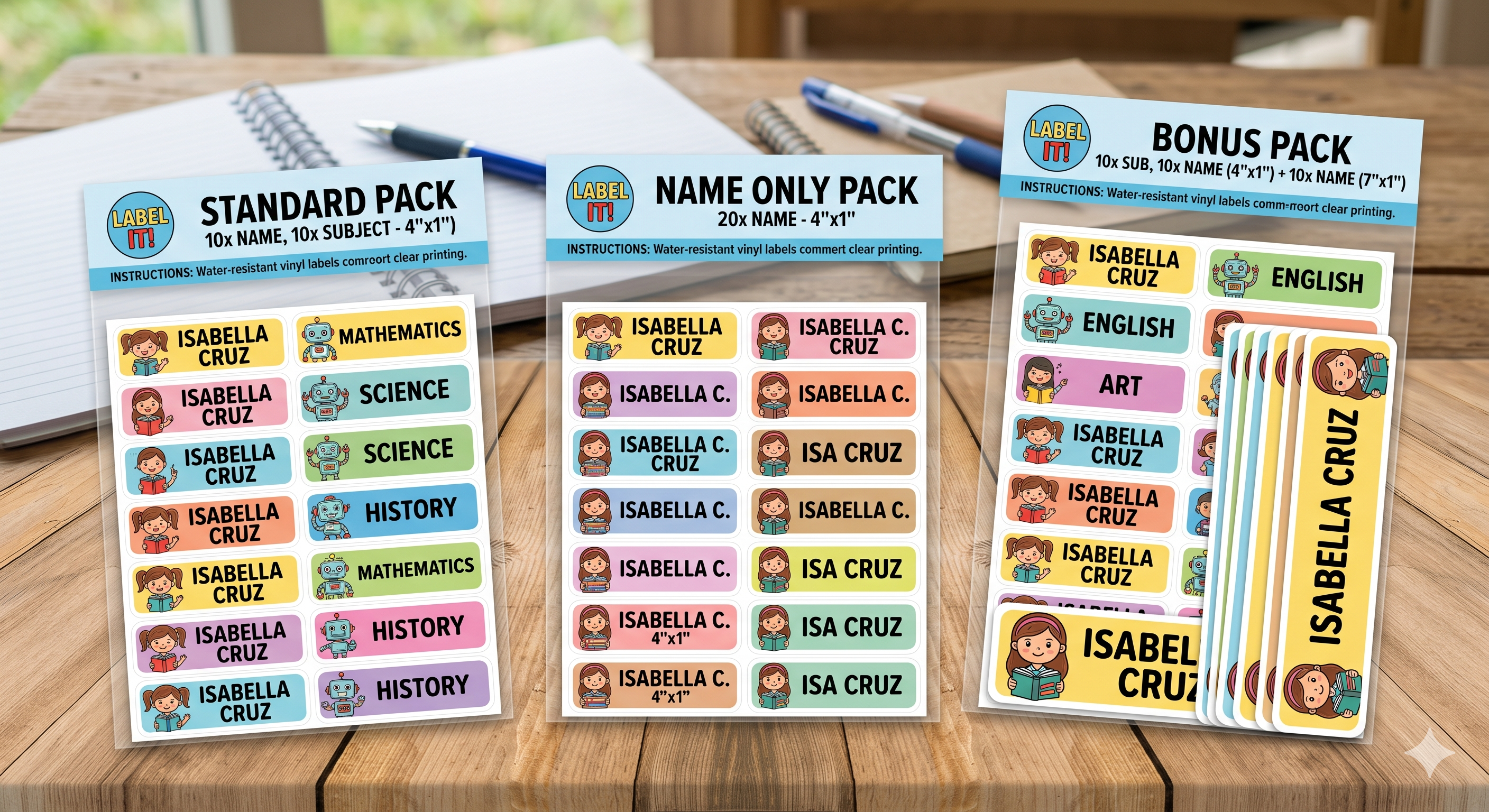 Personalized Notebook Stickers Label