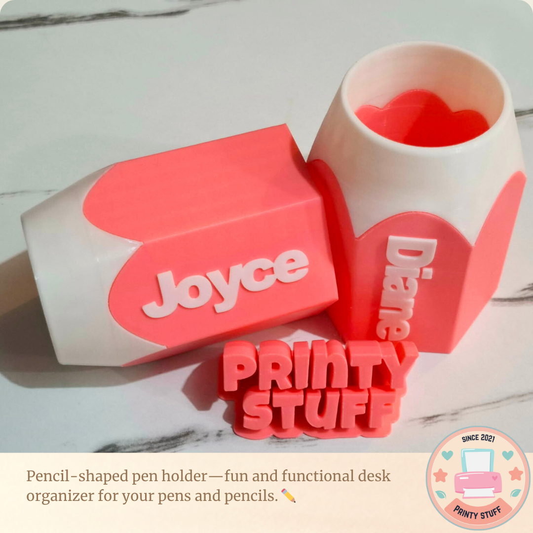Pencil-Shaped Pen Holder | Personalized Desk Organizer