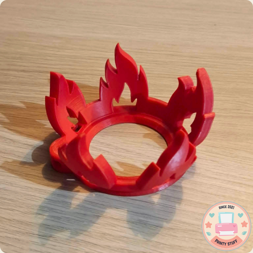 Pickleball Ball Holder Keychain Flame Design with Keychain