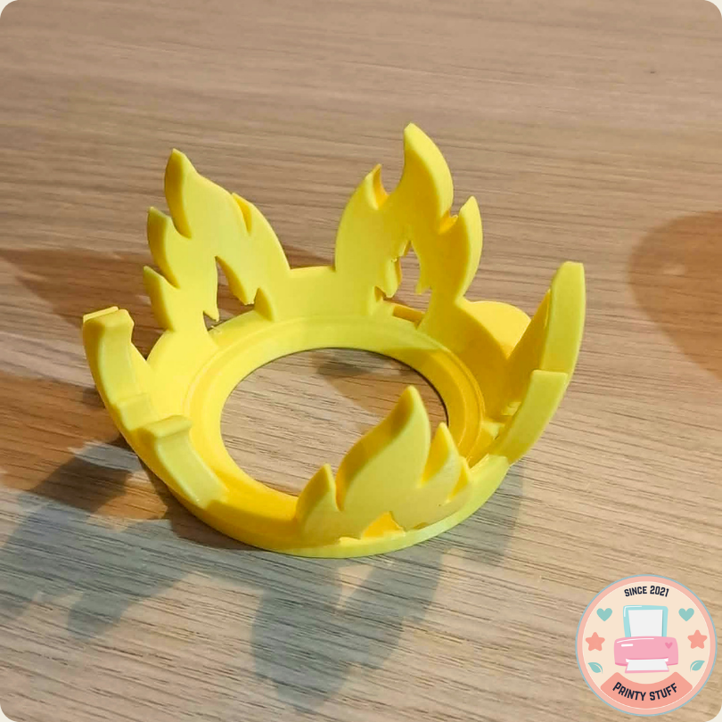 Pickleball Ball Holder Keychain Flame Design with Keychain