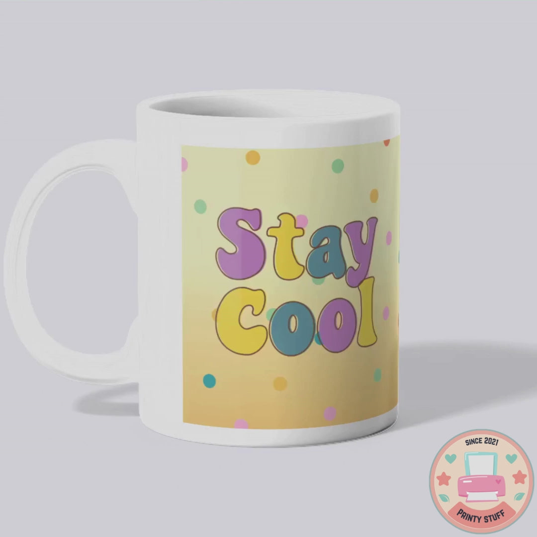 Groovy "Stay Cool" Teacher Coffee Mug
