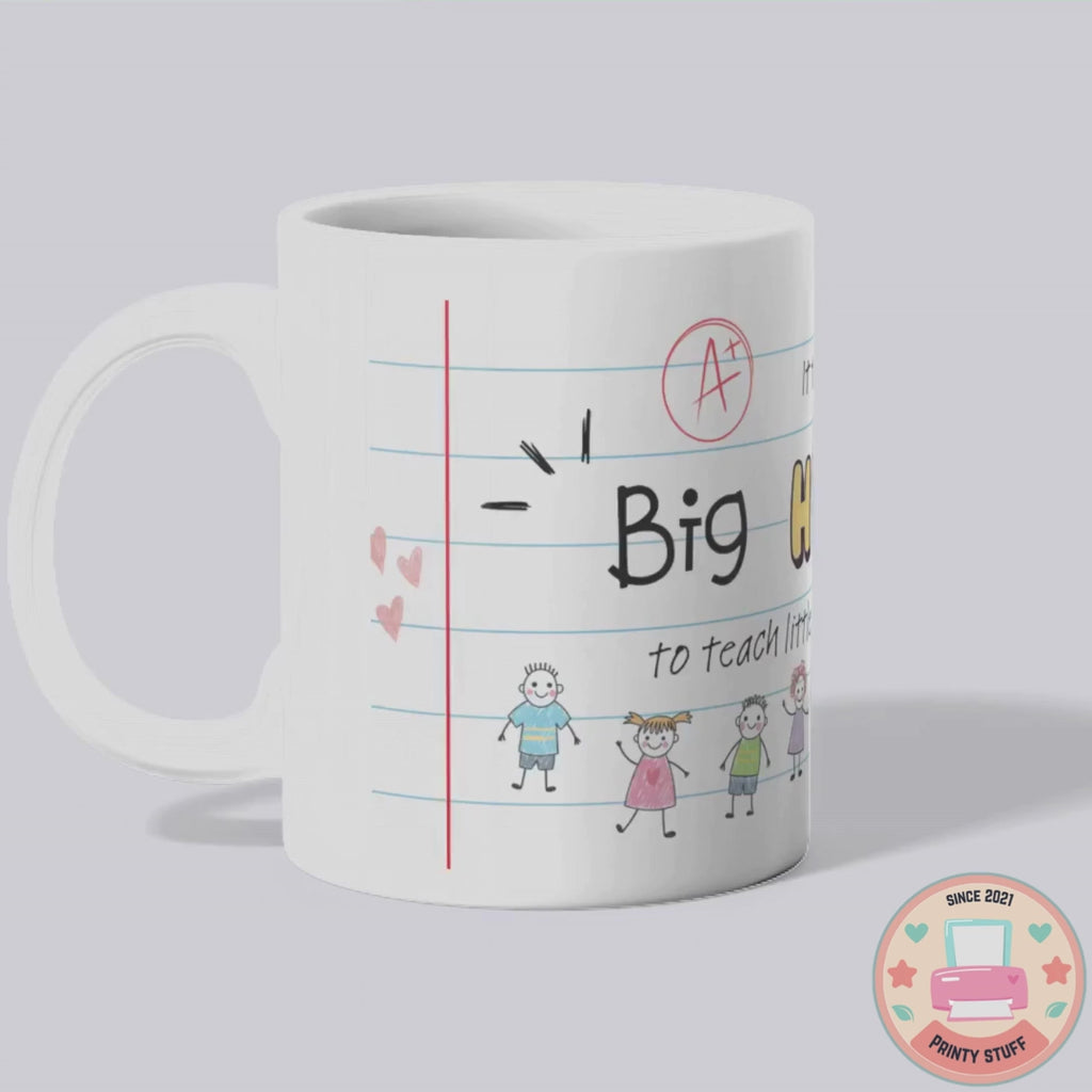 "Big Heart Little Minds" Lined Paper Coffee Mug