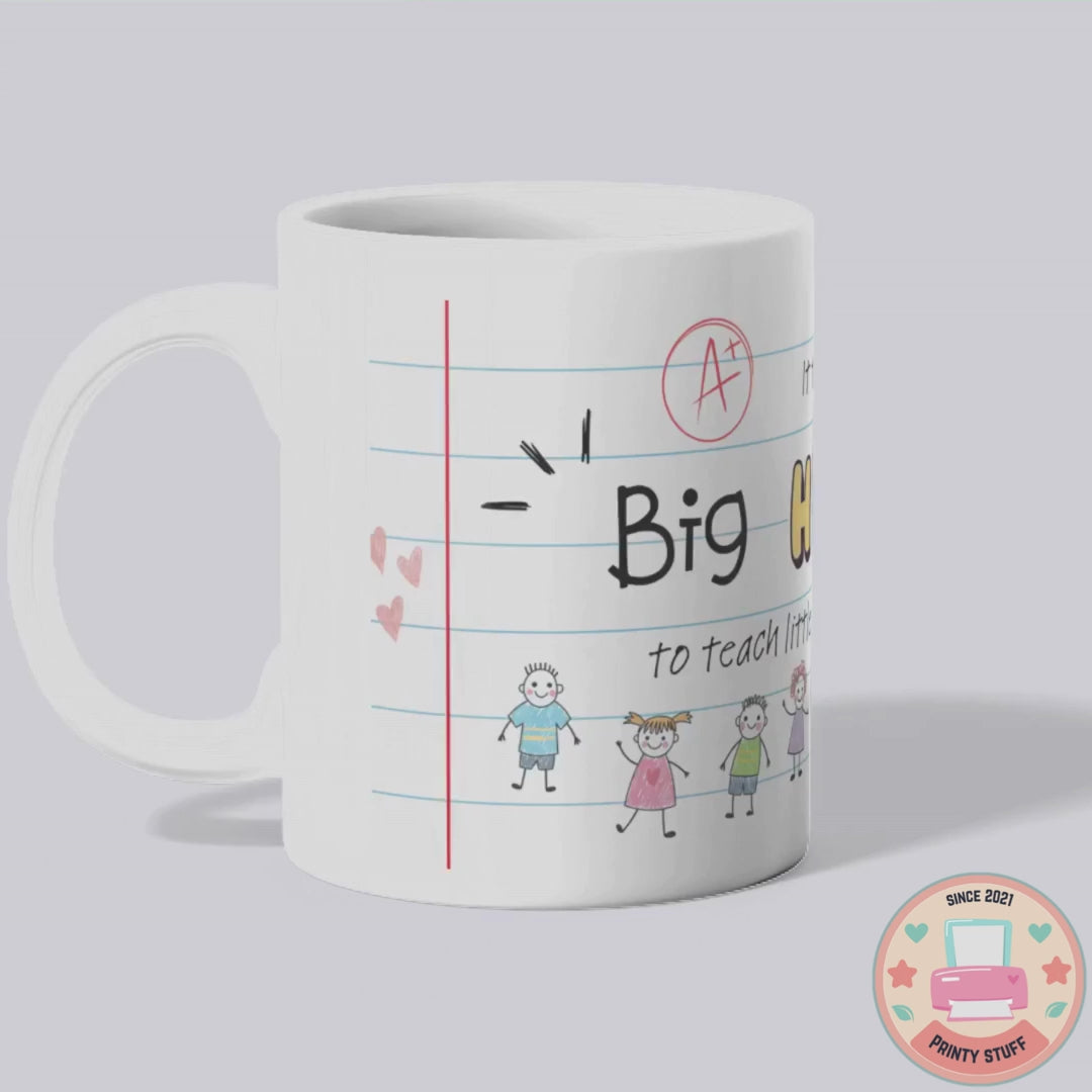 "Big Heart Little Minds" Lined Paper Coffee Mug