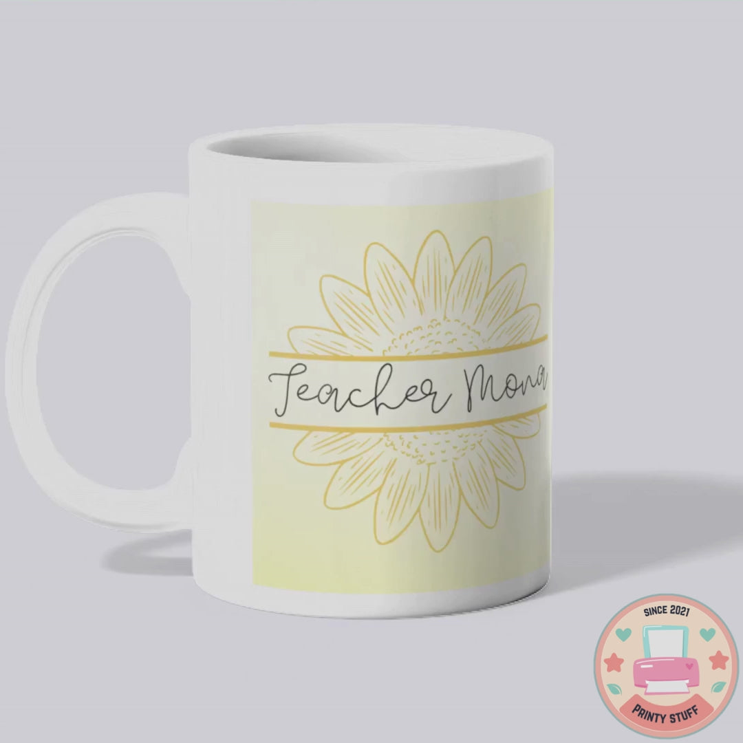 Sunflower "Flowers For You - Happy Teacher's Day" Coffee Mug