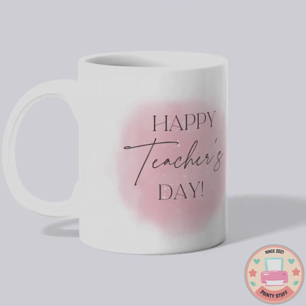 Floral "Happy Teacher's Day - Flowers For You" Coffee Mug