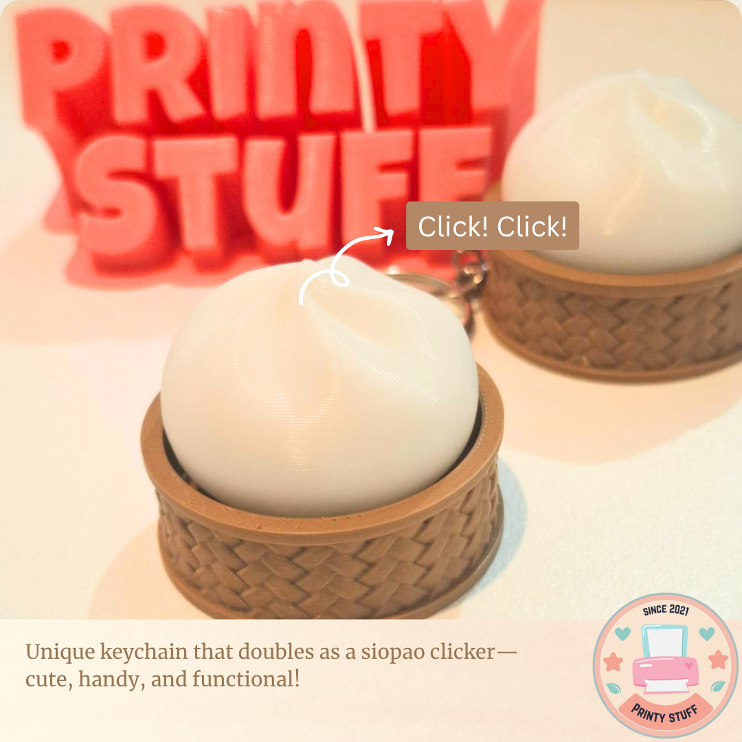 Siopao Clicker Keychain / Steamed Bun