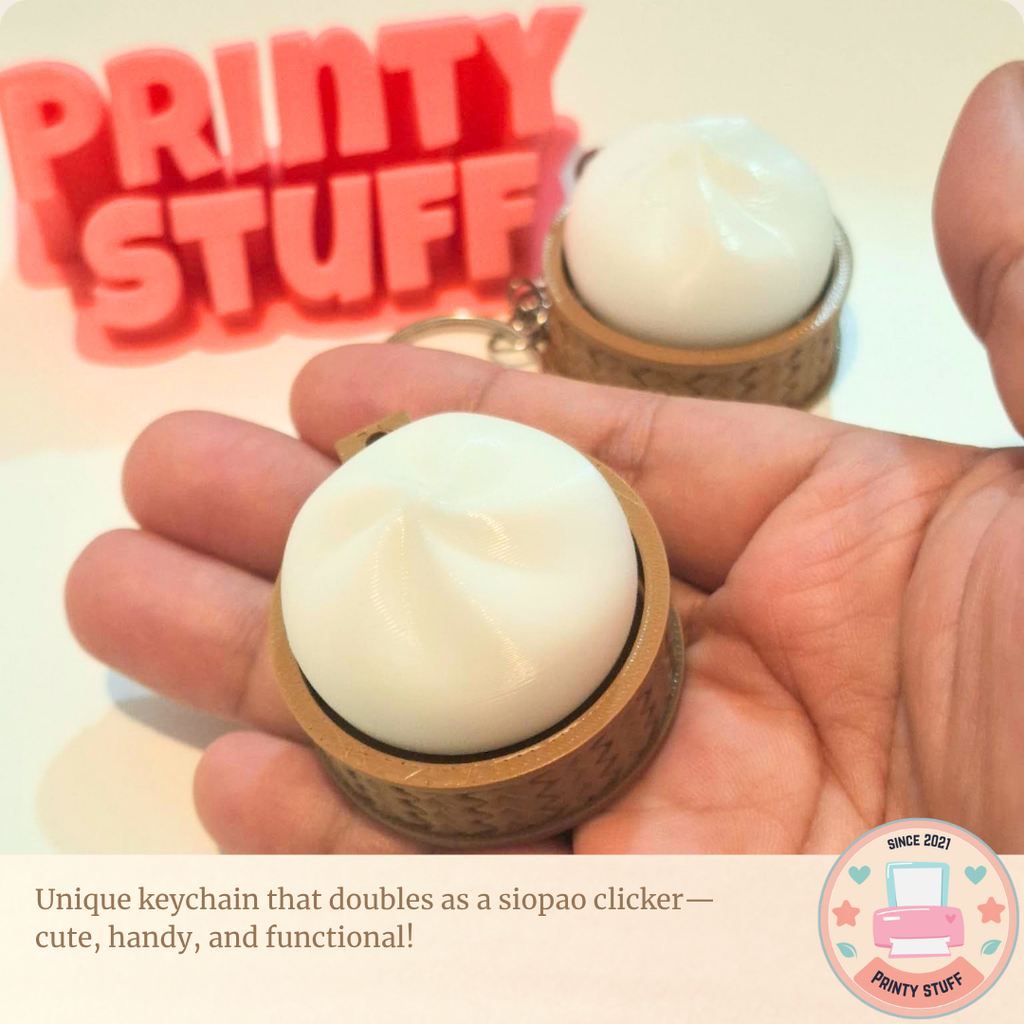 Siopao Clicker Keychain / Steamed Bun