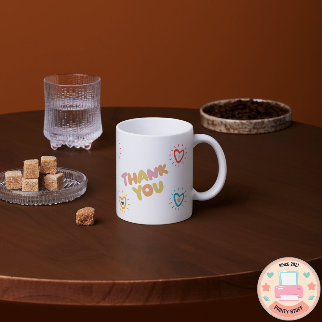 Boho Rainbow "Thank You" Teacher Coffee Mug