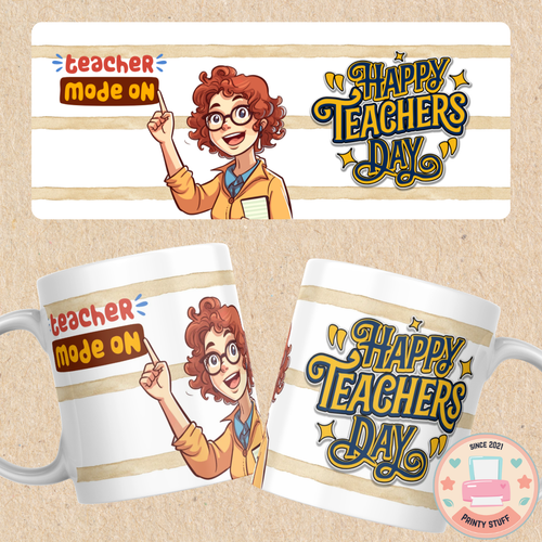 "Happy Teachers Day / Teacher Mode On" Coffee Mug